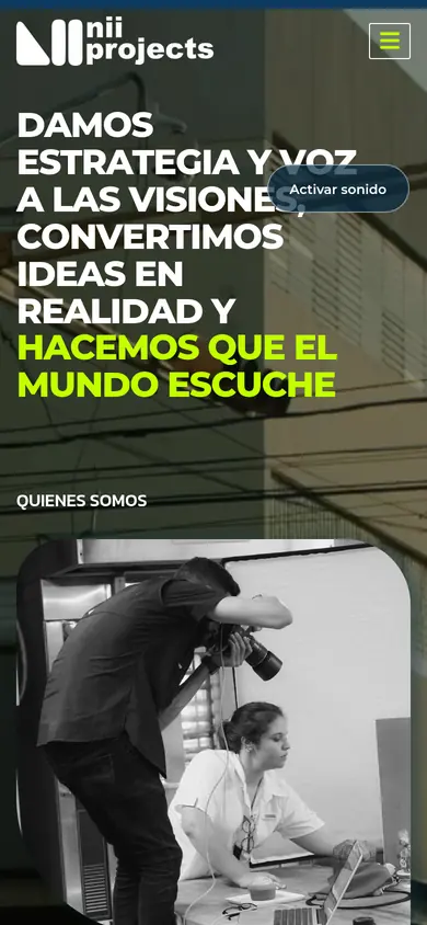 Captura móvil de niiprojects.com